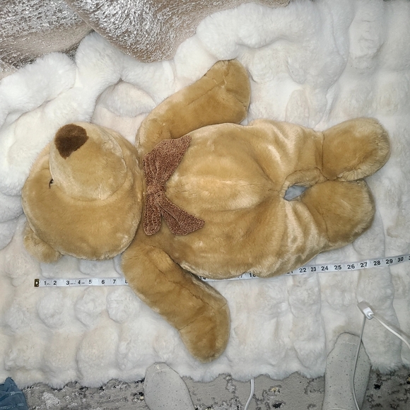 Tan and Brown vintage 1999 Stuffed Bear with Soft Plush Texture - Picture 6 of 11